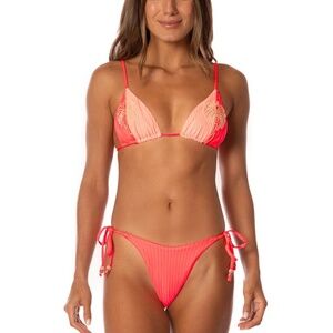Maaji Flame Coral Bikini Medium NWT